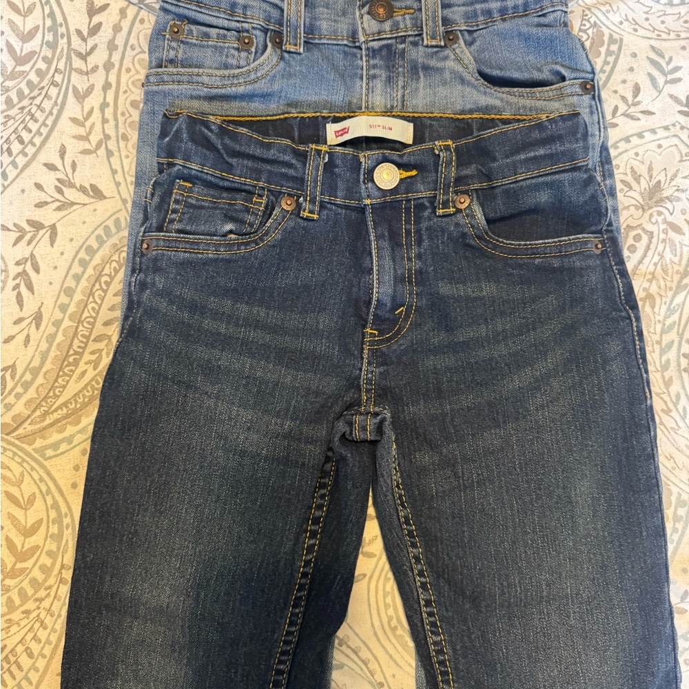 Levi's Dark and Light Blue Jeans